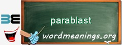 WordMeaning blackboard for parablast